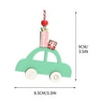 thumbnail image 3 of Fiudx Colgante Navideño de Madera, Decoración Navideña Única, Adorno Colgante Versátil, Multiusos, Ideal para Espejo Retrovisor de Coche o Árbol, Regalo Ideal para La Familia, Tamaño 9 X 8,5 Cm., 3 of 5