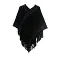 thumbnail image 2 of Wancir Shawl Wraps Gifts for Women,Warm Poncho Sweater,Tassels Open Front capes, Travel Christmas Gifts for Winter Fall, 2 of 9