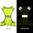 thumbnail image 3 of Chaleco reflectante, chaleco de seguridad reflectante ajustable de alta visibilidad, tamaño universal, para bicicleta, motocicleta, ciclismo, correr, trotar (amarillo neón) (1 unidad), 3 of 5