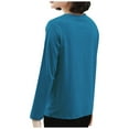 thumbnail image 4 of CNKOO Femmes Casual Manches Longues Chemisier à Col Rond Dames T-Shirt Tops, 4 of 6