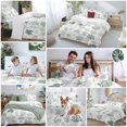 thumbnail image 6 of Sage Green Coastal Duvet Cover Set, Nautical Summer Beach Coral Sea Turtle Soft Duvet Cover Queen Size Bedding Set 4 Pieces, 1 Quiltcover and 2 Pillowcases with Zipper, 1 Bed Sheet for All Seasons, 6 of 9