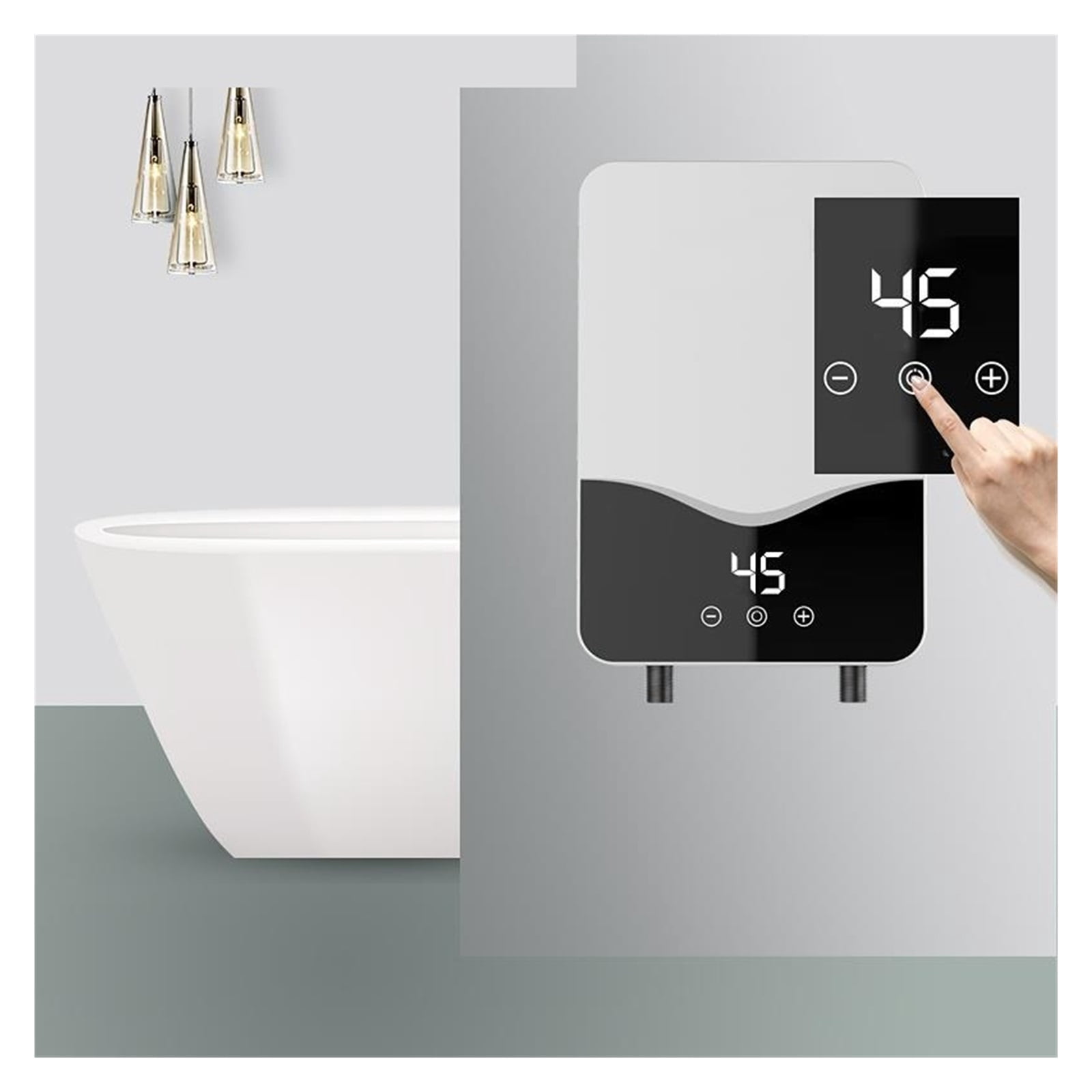 5500W Electric Hot Water Heater Instant Tankless Water Heater Bathroom Shower Multi-purpose Household Hot-Water Heater ,Safety Protections