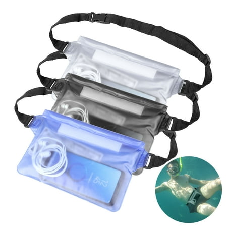 Waterproof Phone Pouch with Waist Strap, EEEKit Transparent Screen Touchable Dry Bag with Adjustable Belt for Swimming Snorkeling Boating Fishing Kayaking, Compatible with iPhone XS Max (Best Dry Bag Brand)