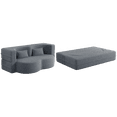 thumbnail image 6 of Convertible Teddy Fabric Foam-Filled Sleeper Sofa Bed,15" Full Size Folding For Living Room,Grey, 6 of 10