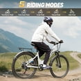 thumbnail image 6 of ZNH 750W Adult Electric Bike, 26" All-Terrain Recreational Ebike, 48V 13Ah Removable Battery, 7-Speed, Up to 20MPH, UL2849 Certified, White, 6 of 8