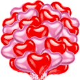 thumbnail image 1 of Globos en forma de corazón Skylety de 18 pulgadas, rojos y rosas (28 unidades), 1 of 7