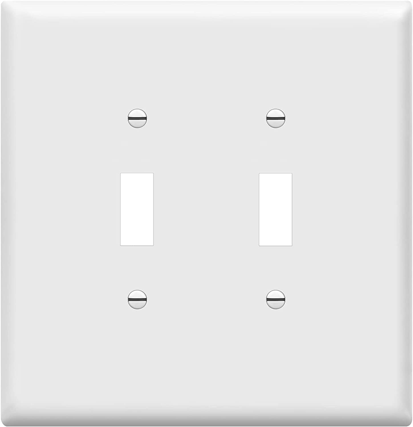 Jumbo Double Toggle Switch Cover, Large Two Gang Light Switch Wall