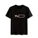 thumbnail image 2 of Camiseta informal ligeramente elástica con estampado "Batería baja" para hombre, ropa masculina de verano, 2 of 7