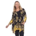 thumbnail image 1 of Plus Size Floral Chain Printed Tunic Top with Pockets, 1 of 6