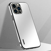 Cowithday for iPhone 15 Pro Max 6.7 inch Case 2023 [Military Drop Protection] Metal Aluminum Camera Cover Matte Hard PC Back Shell Soft TPU Bumper Shockproof Lightweight Case, White