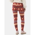 thumbnail image 3 of No Boundaries Holiday Printed Ankle Leggings, Women's and Women's Plus, 3 of 5
