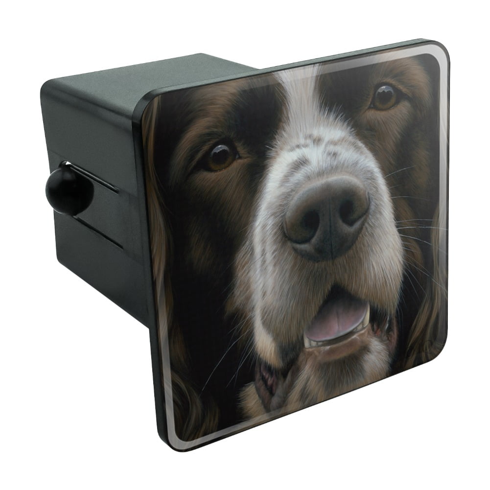English Springer Spaniel Dog Face Closeup Tow Trailer Hitch Cover Plug