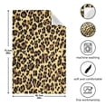 thumbnail image 3 of Wobogo Brown Leopard Kitchen Towel 6 Piece Large Cotton Dishcloth Premium Absorbency Set with Hanging Loop, 3 of 7