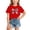 Red, variant on SGMVNU Girls Summer Bowknot Graphic T Shirts Trendy Casual Crew Neck Short Sleeve Relaxed Fit Tee Girls Fashion, Size 6-8 Years, Orange