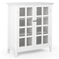 Acadian 39 inch Wide Solid Wood Transitional Storage Cabinet in White