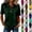 #03 Dark Green, variant on DENGDENG Womens Cotton Polo Shirts Summer Button Down Loose Fit V Neck Short Sleeve Tops Golf Tennis Sports Casual T Shirts,M,#03 Brown