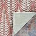 thumbnail image 4 of 8.5' x 13' Red and Ivory Le Pleine Rectangular Outdoor Area Throw Rug, 4 of 4