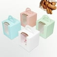 thumbnail image 5 of 10Pcs Single White Cupcakes Containers Gift Boxes with Window Inserts Handle for Wedding Candy Boxes Clear Window Single Cupcake Boxes Muffins Pastries Containers with Handle, 5 of 8