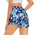 thumbnail image 3 of Bixox Women's Evil Eye pattern 2 in 1 Running Shorts - Lightweight Athletic Workout Gym Yoga Shorts Liner with Pockets - XX-Large, 3 of 7