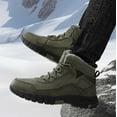 thumbnail image 3 of Bottes de Neige pour Hommes Hiver Chaudes Doublure en Laine Extérieur Antidérapant Lacets Imperméables Mode Randonnée, 3 of 5
