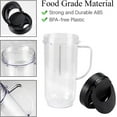 thumbnail image 2 of 2pcs 22oz Blender Cups Replacement for Magic Bullet, with Flip Top To-Go Lid and Handle - Compatible with 250w Magic Bullet Mb 1001 Mb 1001b Mbr-1701, 2 of 5