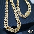 thumbnail image 7 of Hip Hop Iced Gold Plated Cubic Zirconia Retro "11" Shoe Pendant & 12mm 18" Iced Cuban Box Lock Chain Necklace Luxury Gift, 7 of 7