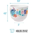 thumbnail image 6 of Silver Buffalo Disney Lilo and Stitch Aloha Tropical Ceramic Ramen Noodle Rice Bowl with Chopsticks, Microwave Safe, 20 Ounces, 6 of 9