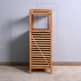 thumbnail image 4 of Aukfa Bathroom Laundry Basket Bamboo Storage Basket with 2-tier Shelf, 4 of 9