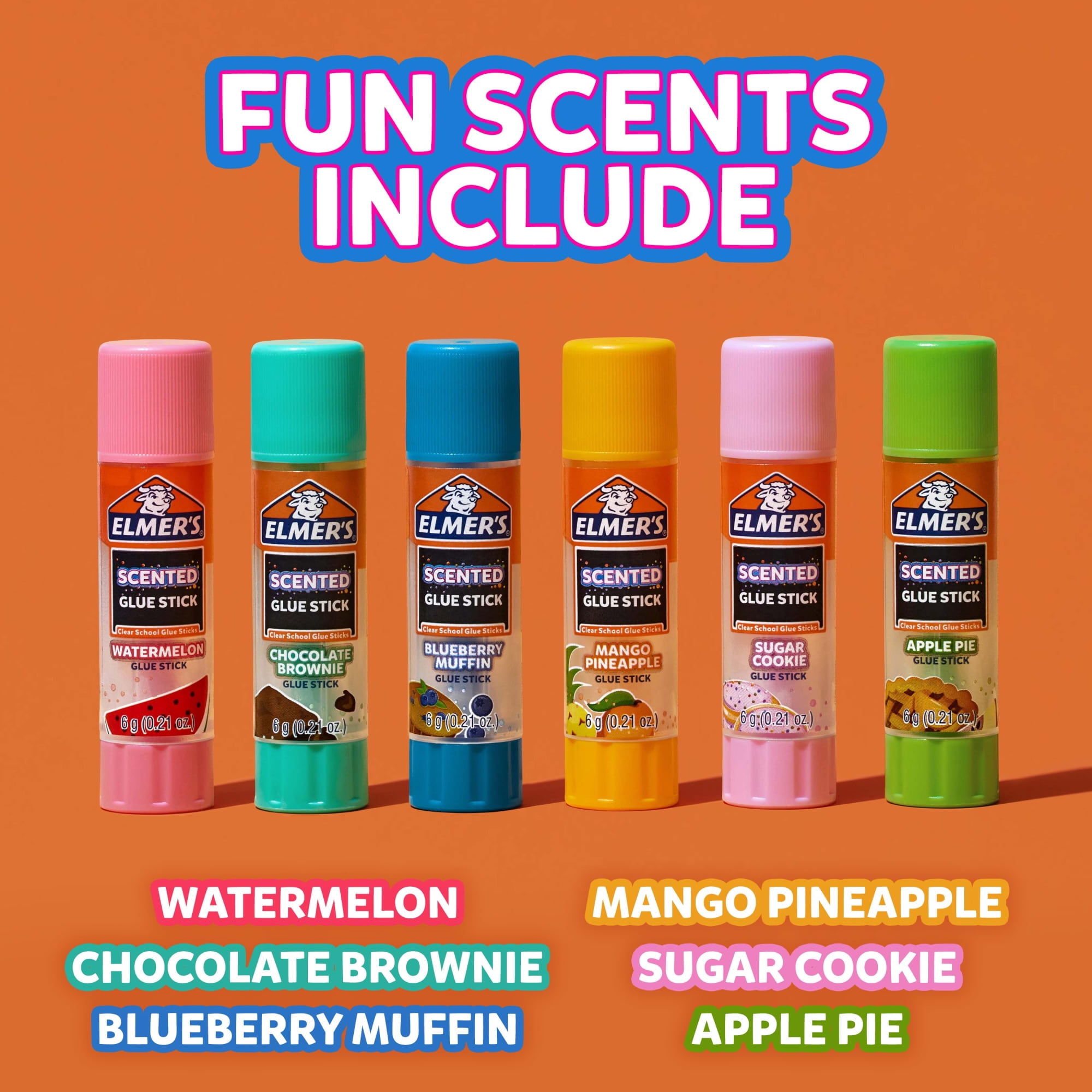 (2 pack) Elmer’s Scented Glue Sticks, Safe, Nontoxic School Glue, 3 Count, Giant Sticks (22 g each)