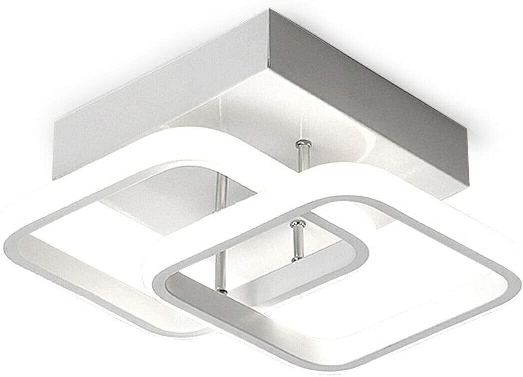 Fichiouy Acrylic LED Ceiling Light Kitchen Pendant Lamp Chandelier Fixture White