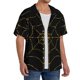 thumbnail image 2 of Fotbe Golden Spider Web Camisa Estampada de Manga Corta para Hombre, Casual de Verano, Estilo Playero, Sin Arrugas-Medium, 2 of 5