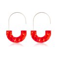 thumbnail image 1 of Qarigey Pendientes colgantes multicolor liso semicírculo acrílico mujer pendiente regalo de aniversario elegante gancho para la oreja boda playa blanco Ropa, zapatos y accesorios Miscelánea Rojo Qarigey AP010380-02, 1 of 6