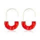 thumbnail image 1 of Qarigey Pendientes colgantes multicolor liso semicírculo acrílico mujer pendiente regalo de aniversario elegante gancho para la oreja boda playa blanco Ropa, zapatos y accesorios Miscelánea Rojo Qarigey AP010380-02, 1 of 6