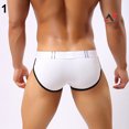 thumbnail image 4 of Amocece Men\'s Sexy Breathable Cotton Front Cross Underwear Briefs Bulge Pouch Shortspangjing, 4 of 4
