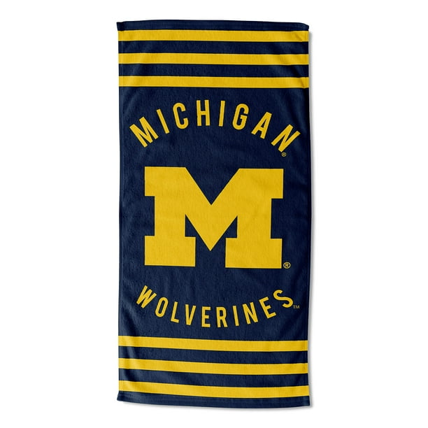 Toalla de playa Northwest Michigan Wolverines, 76 x 152 cm, rayas