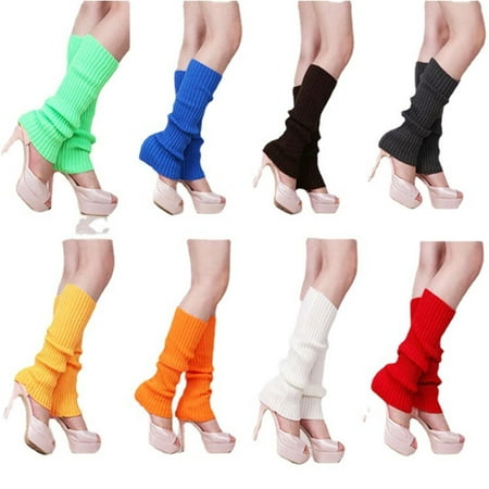 

Women s Solid Candy Color Knit Winter Leg Warmers Loose Style Boot Socks Pink