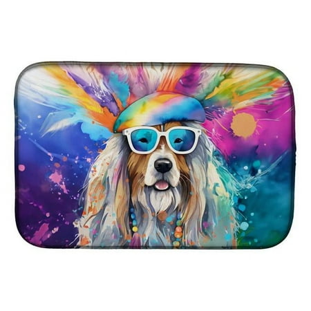 

Carolines Treasures DAC2456DDM 0.2 x 21 x 14 in. Bearded Collie Hippie Dawg Dish Drying Mat