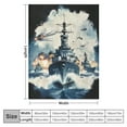 thumbnail image 4 of Autua WW2 Warship Battleship Cruisers Naval Fleet Throw Blanket Print Blankets Flannel Blanket Warm Throw Blanket for Couch Bed Sofa 60x80in, 4 of 6