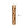 thumbnail image 2 of Uxcell Rouleau d'Argile en Bois 4 Pouces Motif Lignes Courbées Rouleaux en Bois Outils de Poterie Rouleaux de Texture Grain de Bois pour Cuisson d'Argile Pâte à Modeler Bricolage, 2 of 7
