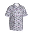 thumbnail image 2 of Elephants Hawaiian Shirts For Men, Summer Short-Sleeve Relaxed-Fit Button-Down Shirts Xx-Large, 2 of 9
