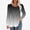 Gray, variant on Womens Puff Long Sleeve Tunic Tops Dressy Casual Pleated Blouses Fall Crewneck Loose Gradient T-Shirts