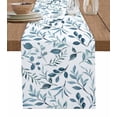thumbnail image 7 of Fall Blue Leaves Table Runner-Cotton Linen- 70 Inch Holiday Dresser Scarves, Autumn Botanical Plant Watercolor Tablerunner for Kitchen Coffee/Dining Bedroom Home Living Room Dinner Scarf Décor 13x70, 7 of 7