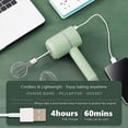 thumbnail image 3 of Portable Electric Hand Mixer, 3-Speed Cordless Egg Whisk, USB Rechargeable Kitchen Blender, Mini Cordless Hand Blender with 2 Stainless Steel Beaters for Egg Cake Cream, 3 of 5