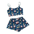 thumbnail image 4 of cocolona Womens Christmas Pajamas Print Cami Tops and Shorts Pajama Set Lightweight Comfy 2 Piece Lounge Outfits Sleepwear, 4 of 6