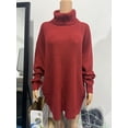 thumbnail image 4 of Yokua Women's Loose Turtleneck Oversize Long Pullover Sweater Dress, 4 of 8