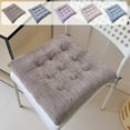 thumbnail image 7 of Mecorevxz Square Non-Slip Plush Thicken Seat Pillows Cushions Solid Color Office Chair Seat Pad Soft Reversible Fluffy Chair Cushion for Home, Office(40x40cm,Blue), 7 of 7