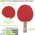 thumbnail image 2 of Champion Sports PN10 Table Tennis Paddle, Black, 2 of 6
