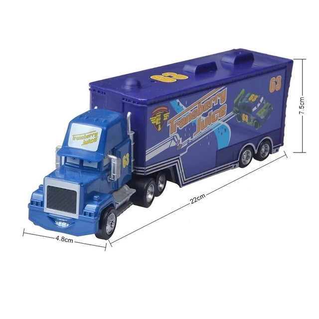 Disney-coches Pixar Cars 2 y 3 para niños, juguete de Rayo McQueen, Jackson Storm, Mack, UncleTruck 1:55, coche de Metal fundido a presión, regalos de cumpleaños