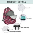 thumbnail image 4 of Football and Trophy Red Pattern Cute School Backpack with Padded Back and Adjustable Shoulder Straps 13.4"x11"x4.7", 4 of 5
