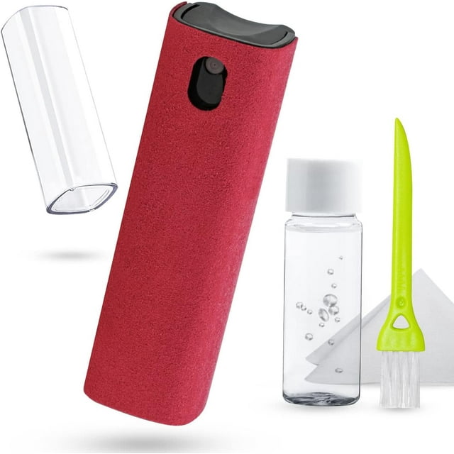 Screen Cleaner Touchscreen Mist Spray, walrfid Cleaning Kit for Electronic Smart Phone TV, Laptop, Tablet, PC, Computer LCD Flat Screens, Eyeglasses, Compatible with iPhone iPad MacBook Pro - Red